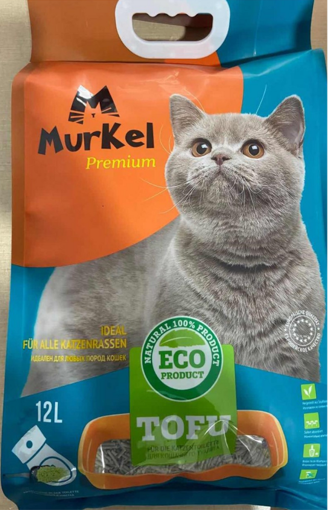 MURKEL наполнитель комкующий Тофу 12 л
