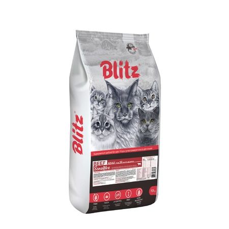 BLITZ ADULT CAT BEEF/сухой корм для взрослых  кошек Говядина/10 кг	