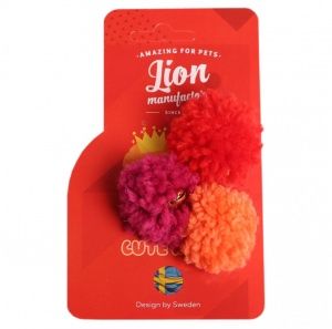 Lion Игрушка д/кошек Помпон с бубенчиком 3 шт. в упаковке 40 мм