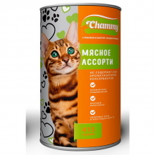 Chammy консервы для кошек 415 г.  мясное ассори  в соусе