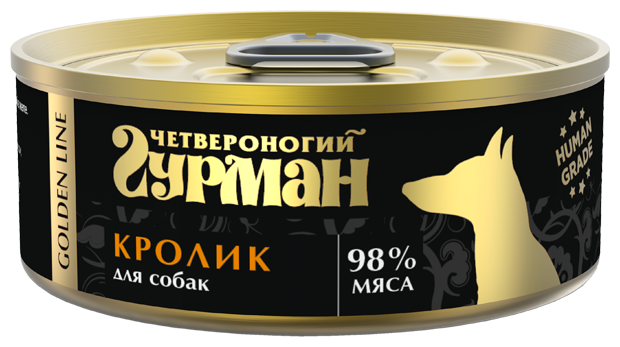 Четвероногий Гурман 100г д/соб."Золотая линия" Кролик в желе