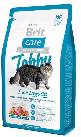 БРИТ 2 кг Care Cat Tobby для кошек крупных пород