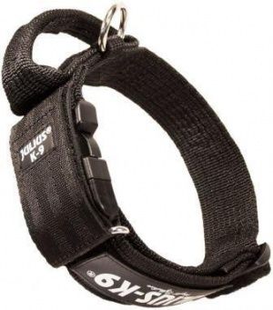 JULIUS-K9 ошейник для собак Color & Gray (47-67см/5см), закрытая ручка + скрытый локер, черный