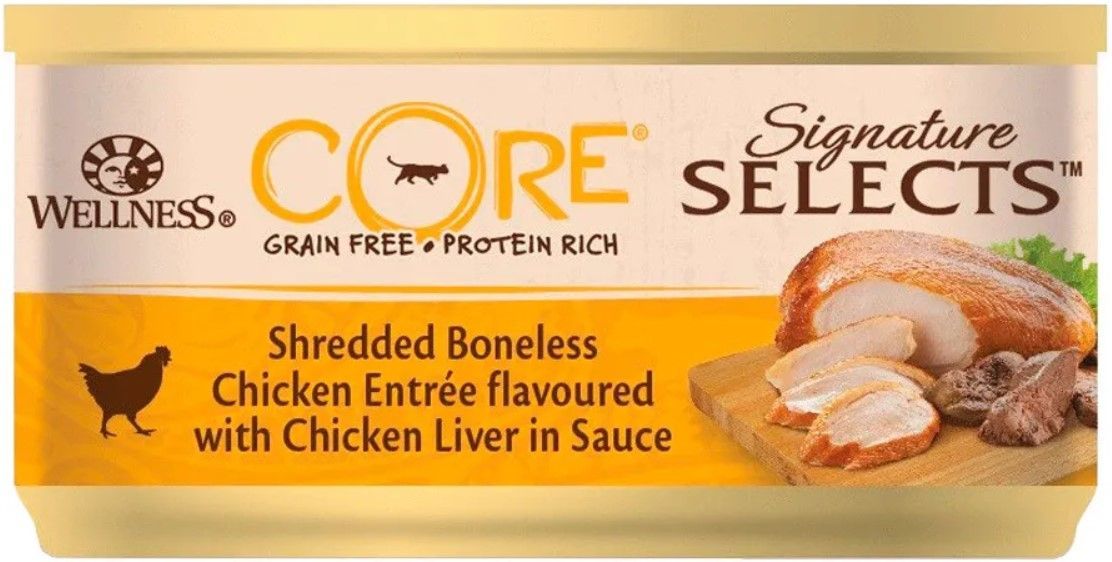 Велнес CORE конс.кошек измельченное куриное филе с кур. печ. 79 г. 
