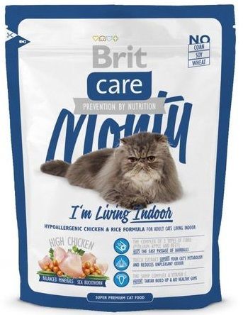 БРИТ 400 г Care Cat Monty Indoor д/кошек живущ. в квартире