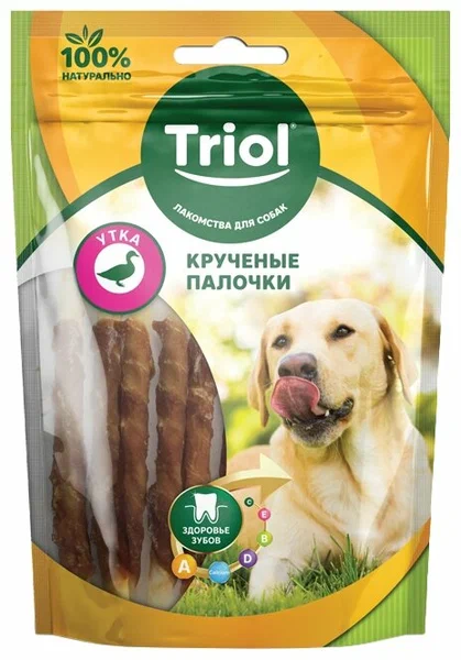 Крученые палочки с уткой для собак, (1 штука)				