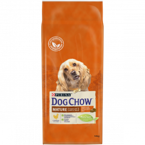 Dog Chow для взрослых собак старшего возраста, с курицей, 14 кг
