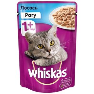 WHISKAS для котят рагу Лосось 85 г