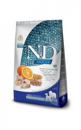 N/D DOG Low Fish/Orange Adult  пробник