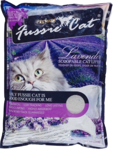 FUSSIE CAT наполнитель комкующий 10 л Лаванда