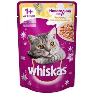 WHISKAS для кошек Курица под сырной шубой 85 г