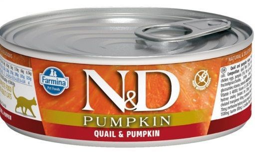 N&D Cat PUMPKIN Quail/ Перепел и Тыква для кошек 80 г
