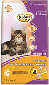МНЯМС Kitten корм д/котят с индейкой  1,5 кг