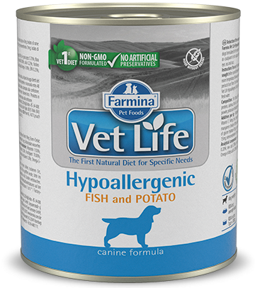 Vet Life Dog Hypoallergenic Fish&Potato/Рыба с кар. гип. для собак 300