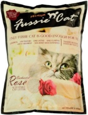 FUSSIE CAT наполнитель комкующий Роза 5 л