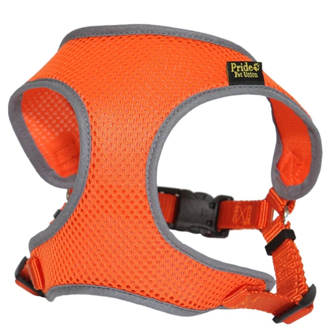 Шлейка из 3D сетки  PRIDE FIT для собаки, цв.оранж M (обх.шеи 35см, обх.гр. 40-52см)		