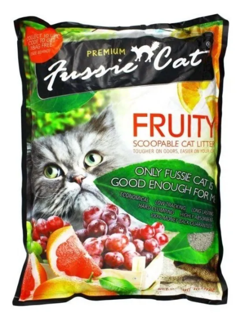 FUSSIE CAT наполнитель комкующий Фруктовый 5 л