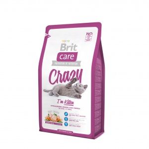 БРИТ 2кг Care Cat Crazy Kitten д/котят берем. кошек