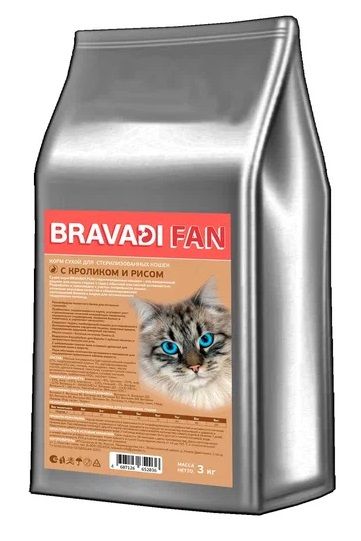 BRAVADI FAN Кролик  для стерилизованных кошек 2кг