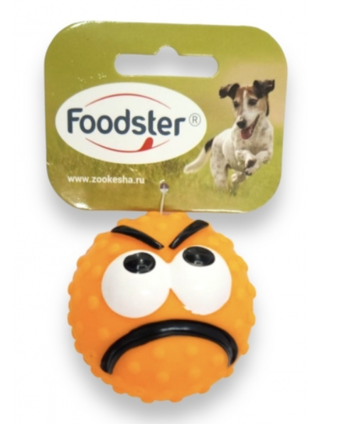 Foodster Игрушка для собак мяч виниловый злой 6,5 см	