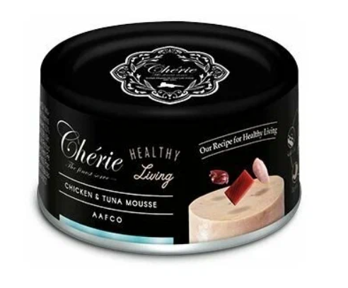Петтрик Консервы Cherie - Healthy Living/МУСС ИЗ КУРИЦЫ И ТУНЦА/Chicken& Tuna Mousse, 80 г	