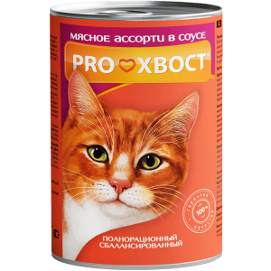 PROХВОСТ конс. д/кошек 415 г мясное ассорти