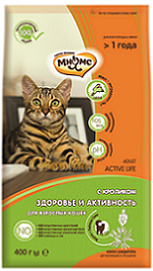 МНЯМС Active Life корм с кроликом д/взрослых кошек 400 гр