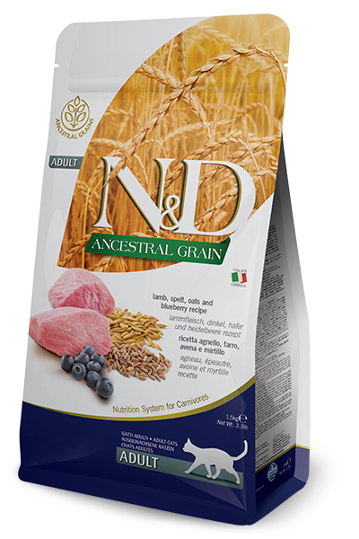N&D Cat Low Grain Lamb&Blueberry Adult для кошек ягненок/черника 0.3 кг