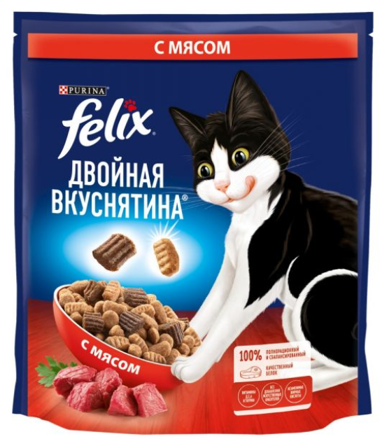 FELIX Двойная вкуснятина с мясом 600г