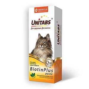 Unitabs паста BiotinPlus c Q для кошек 120 мл