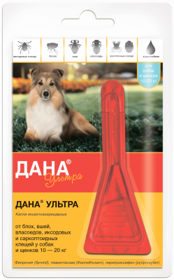 ДАНА ULTRA капли  д/собак и щенков 10-20 кг г 1 ШТУКА