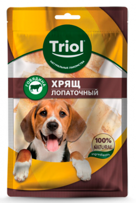 ТРИОЛЬ Хрящ лопаточный говяжий для собак, 50г