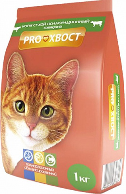 PROХВОСТ корм д/кошек 1 кг Говядина 