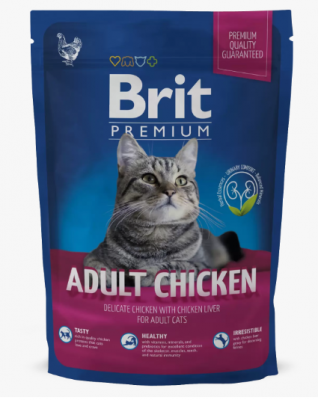 BRIT PREMIUM, Cухой корм с курицей для взрослых кошек "Cat Adult Chicken", 2кг+ 500г					