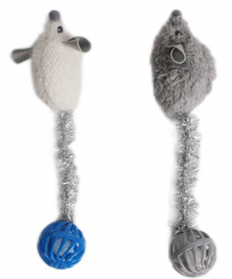 Petpark игрушка для кошек Мышки с хвостами-шариками с кошачей мятой(2шт)