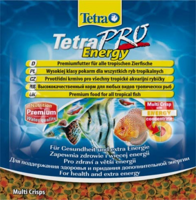 TETRA Pro Energy 12 г. чипсы основной корм с жирами Омега-3 