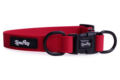 Ошейник из биотана LionPets с пластиковой пряжкой LPO-00530-2 (Красный) (Размер XL обхват шеи 40-65 см, ширина 2,5 см)	