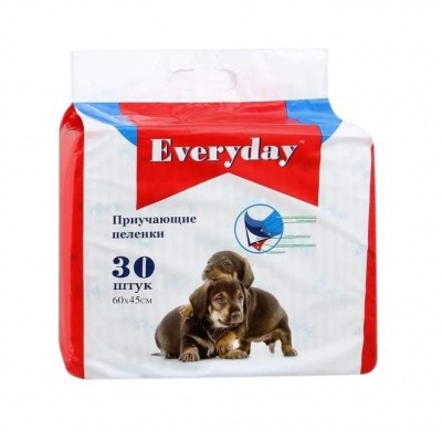 EVERYDAY впитывающие пеленки для животных гелевые 60*45 см 30 шт.