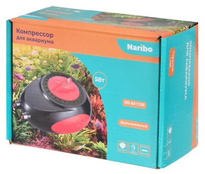 Компрессор Naribo, 2-канальный 5 Вт, 2*3 л/мин