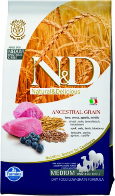N/D  Low Grain Dog Lamb/Blueberry  д/собак ягненок/черника  Adult  2,5