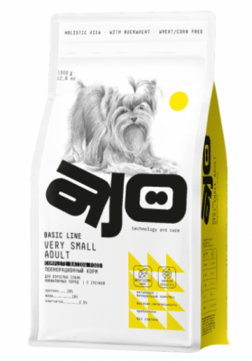 AJO Dog Very Small Adult сух. д/соб. мини пород с гречкой 8кг			