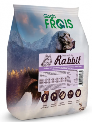 FRAIS SIGNATURE ADULT DOG RABBIT (СУХОЙ КОРМ ДЛЯ СОБАК С МЯСОМ КРОЛИКА), 3 КГ											