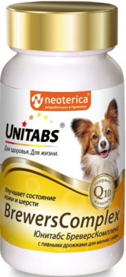 Unitabs Brevers Complex c пивными дрожжами 100 таб для мелких собак