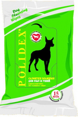 POLIDEX Салфетки д/собак и кошек 20*15 см д/глаз и ушей 