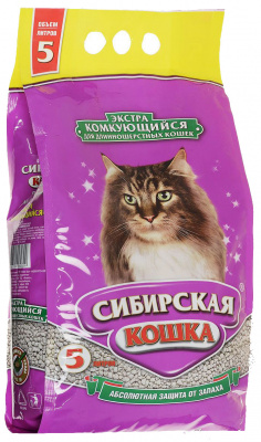 СИБИРСКАЯ КОШКА наполнитель комкующий 5л ЭКСТРА 