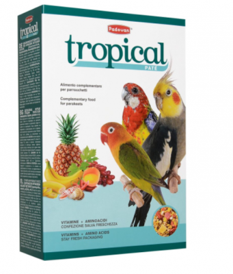 Padovan Корм TROPICAL PÂTÉE дополнительный для средних попугаев (700г) 