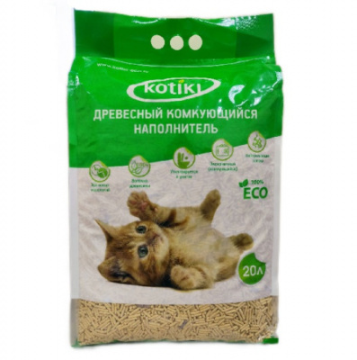КОТИКИ наполнитель комкующийся 20 л.