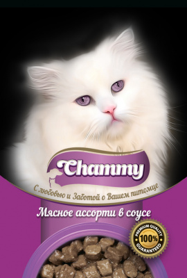 Chammy влажный для кошек 85 г. мясное ассорти