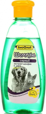 БИОФЛОР 245 мл Шампунь серный п/восп. д/кош. собак
