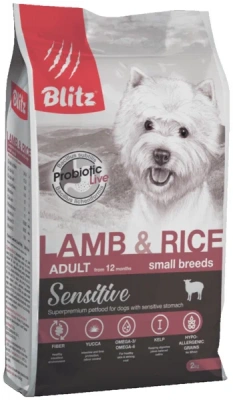 BLITZ Puppy LAMB & RICE All Breeds Sensetive (ягненок и рис) корм д/щенков всех пород, 0,5 кг